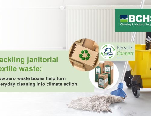 Tackling janitorial textile waste: how zero waste boxes help turn everyday cleaning into climate action